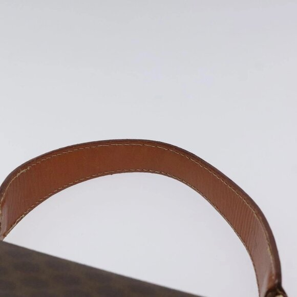 CELINE Macadam Canvas Hand Bag PVC Leather Brown Gold Auth - Picture 7 of 16